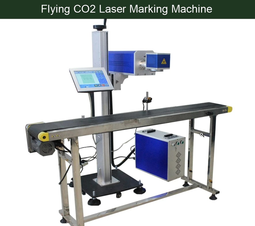Mark on the fly Flying CO2 Laser Marking Machine