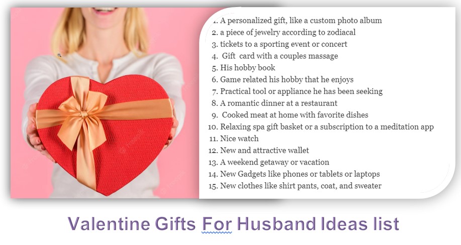 Valentine Gifts For Husband Ideas list