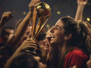 spanish team celebrating their victory