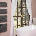 modern style bathroom with view