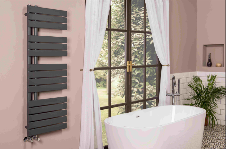 modern style bathroom with view DESIGNER TOWEL WARMER RANGE