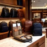 business leather backpack daily travel commute professional
